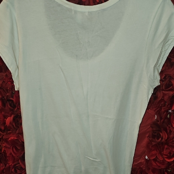 Guess Women's White Graphic Short Sleeve T-Shirt Size XLarge - Picture 5 of 5